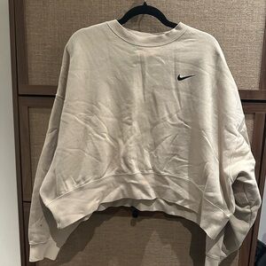 Nike Women's Beige Crew Neck Sweater